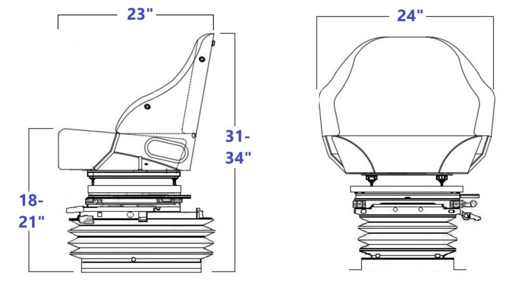 6052 Low Profile Scraper 24V - Tough Seats
